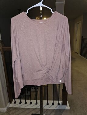 Apana Twist-Front Long Sleeve Top - Rose